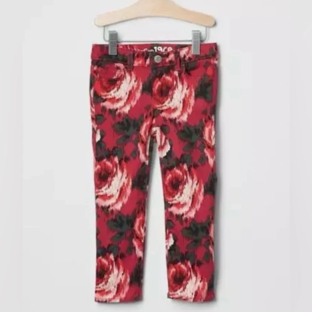 Gap Serious Stretch Rose Print Mini Skinny Jeans